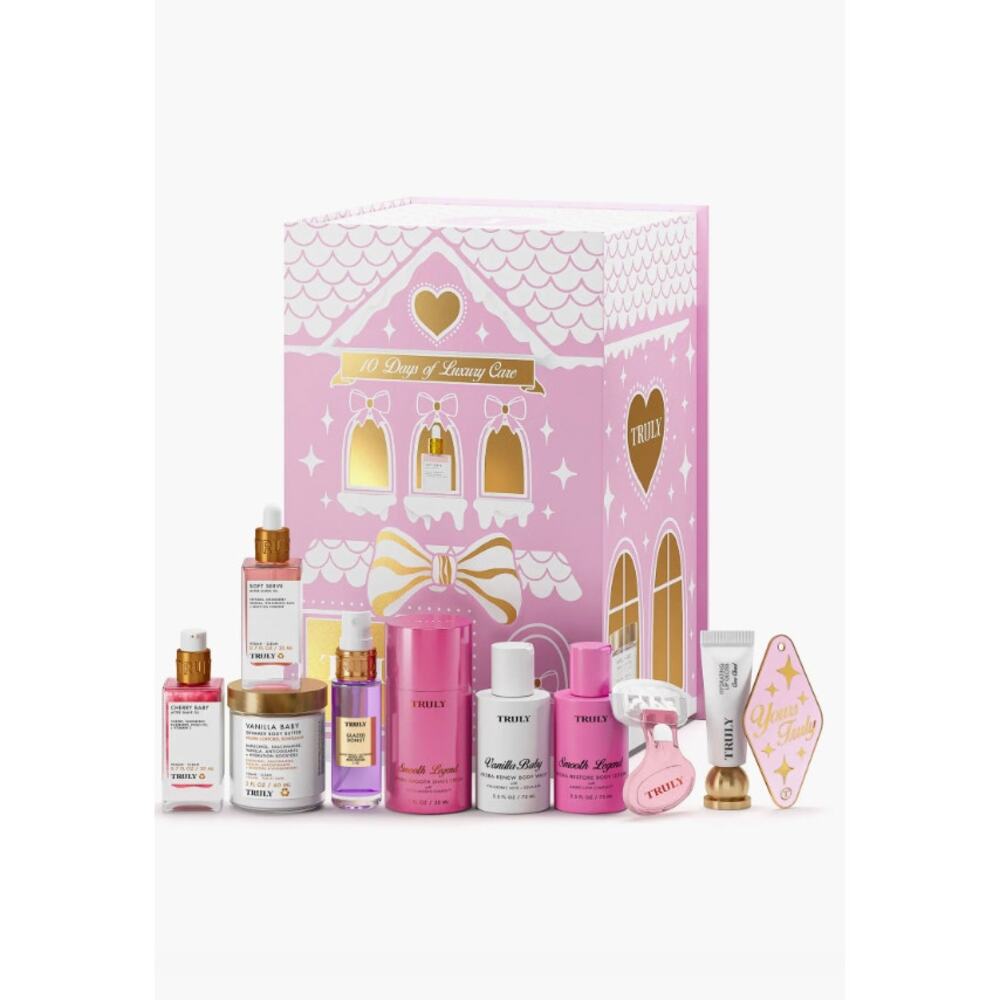 New Truly Beauty 10 Days of Luxury Advent Calendar Skincare Set after shave oil